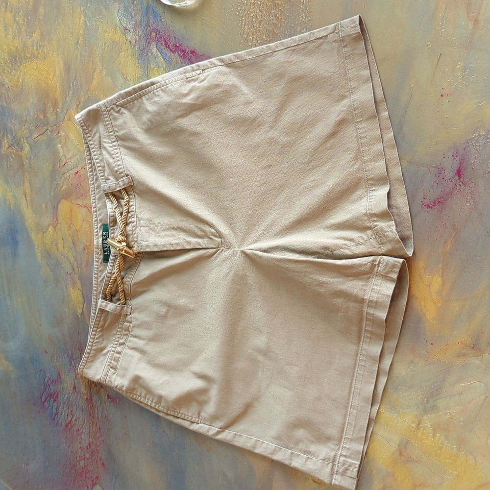 LAUREN RALPH LAUREN Brown Khaki Shorts Size 10